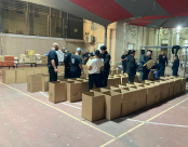  بالتعاون مع سرية كشاف النادي الاسلامي - جمعية يافا تستعد لتوزيع طرود غذائية